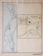 Load image into Gallery viewer, 1874 - Salisbury Village Lime Rock Amesville Connecticut - Antique Map
