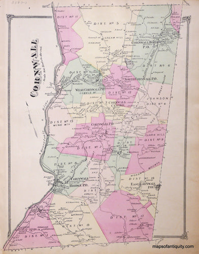 Antique-Hand-Colored-Map-Cornwall-Connecticut-United-States-Connecticut-1874-Beers-Maps-Of-Antiquity