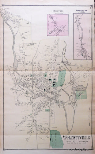 Antique-Hand-Colored-Map-Wolcottville-Torrington-Connecticut-United-States-Connecticut-1874-Beers-Maps-Of-Antiquity