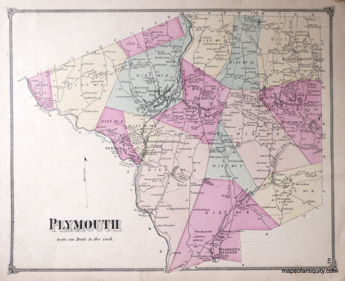 Antique-Hand-Colored-Map-Plymouth-Connecticut-United-States-Connecticut-1874-Beers-Maps-Of-Antiquity