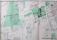 Load image into Gallery viewer, 1874 - Part of the City of Middletown, CT 3 with Wesleyan University - Antique Map
