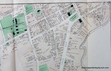 Load image into Gallery viewer, 1874 - Part of the City of Middletown, CT 3 with Wesleyan University - Antique Map
