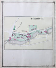 Load image into Gallery viewer, 1874 - Douglas Pump Works, Victor Sewing Machine Co, verso Russell Mfg Co. - Antique Map
