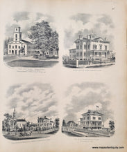 Load image into Gallery viewer, Genuine-Antique-Page-of-Illustrations-Double-sided-Page-with-Illustrations-from-Norwichtown-Stonington-North-Stonington-Mystic-and-New-London-CT-1868-Beers-Ellis-Soule-Maps-Of-Antiquity
