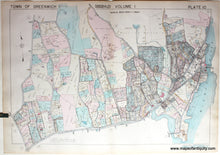 Load image into Gallery viewer, Genuine-Antique-Map-Part-of-Town-of-Greenwich-Fairfield-County-Connecticut-Plate-10-1938-Franklin-Survey-Company-Maps-Of-Antiquity
