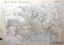 Load image into Gallery viewer, Genuine-Antique-Map-Part-of-Town-of-Greenwich-Fairfield-County-Connecticut-Plate-13-1938-Franklin-Survey-Company-Maps-Of-Antiquity
