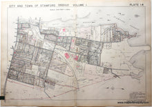 Load image into Gallery viewer, Genuine-Antique-Map-Part-of-City-and-Town-of-Stamford-Fairfield-County-Connecticut-Plate-14-1938-Franklin-Survey-Company-Maps-Of-Antiquity
