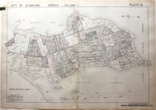 Load image into Gallery viewer, Genuine-Antique-Map-Part-of-City-of-Stamford-Fairfield-County-Connecticut-Plate-16-1938-Franklin-Survey-Company-Maps-Of-Antiquity
