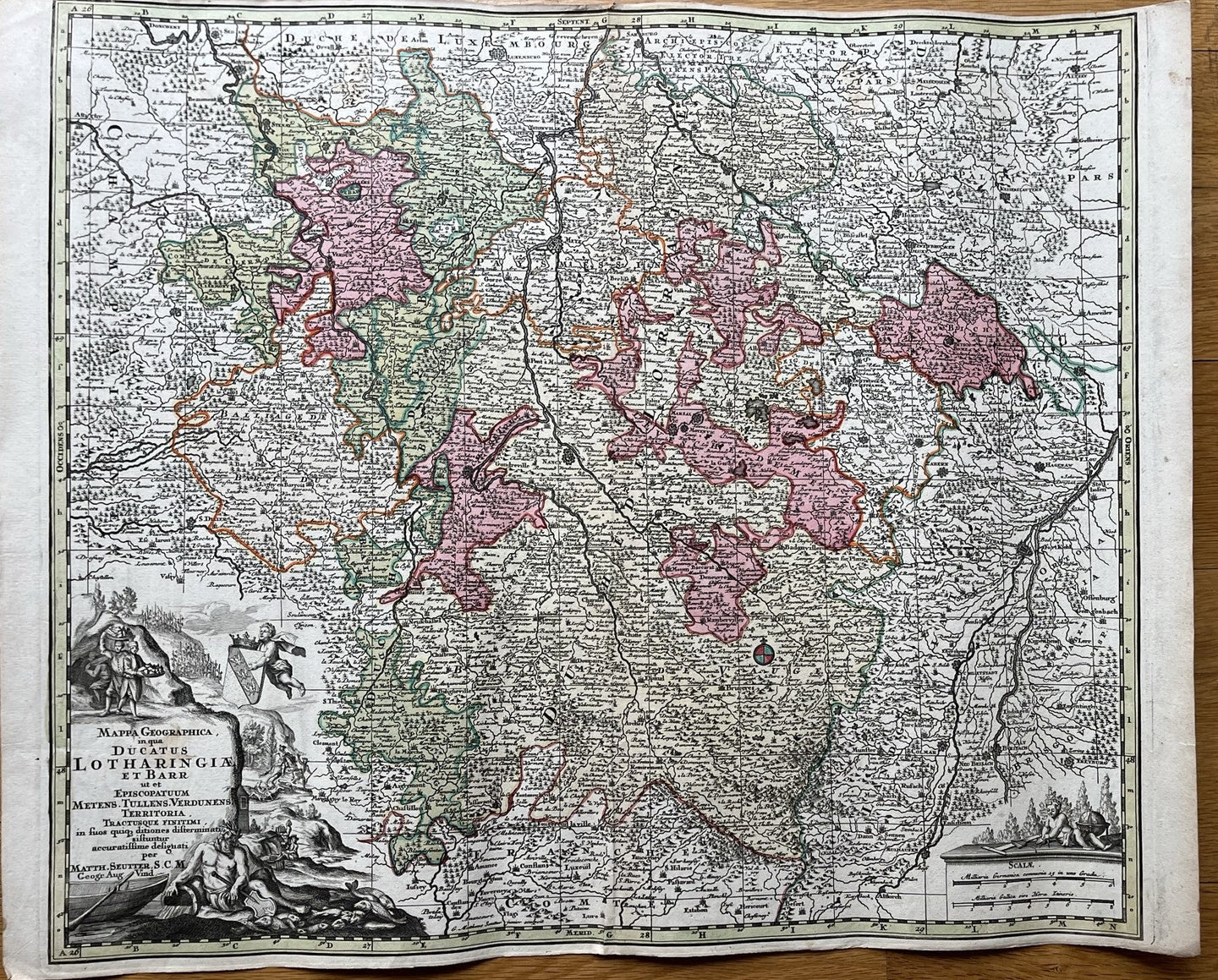 Genuine-Antique-Hand-colored-Map-Ducatus-Lothariniae-et-Barr-ut-et-Episopatuum-Metens-Tullens-Verdunens-France--Seutter-Maps-Of-Antiquity