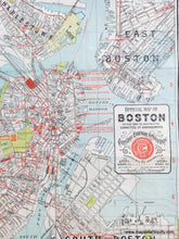 Load image into Gallery viewer, Genuine-Antique-Map-Official-Map-of-Boston-by-Walker-for-the-Christian-Endeavor-Convention-1895-Walker-Maps-Of-Antiquity
