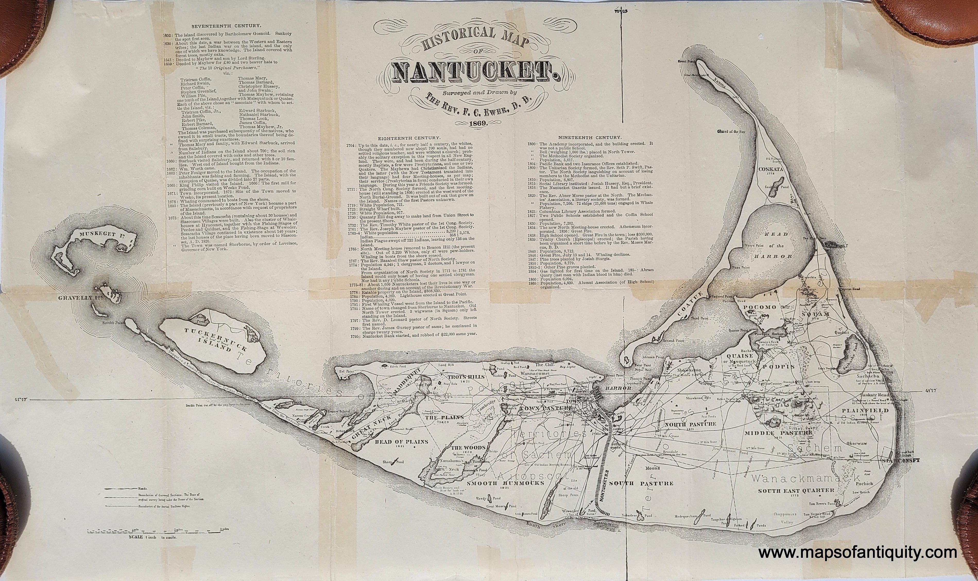 1869-1889 Antique Map Historical Map of Nantucket – Maps of Antiquity