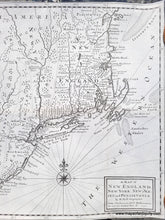 Load image into Gallery viewer, Genuine-Antique-Map-A-Map-of-New-England-New-York-New-Jersey-and-Pennsilvania-Pensilvania-1730-Moll-Maps-Of-Antiquity
