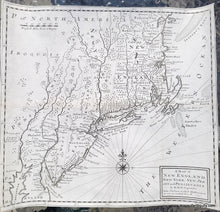 Load image into Gallery viewer, Genuine-Antique-Map-A-Map-of-New-England-New-York-New-Jersey-and-Pennsilvanie--1730-Moll-Maps-Of-Antiquity
