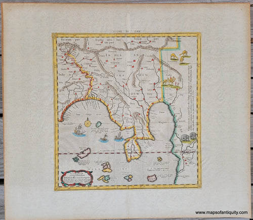 Genuine-Antique-Map-Tab-XI-Asiae-comprehendens-Indiam-extra-Gangem-1695-Mercator-Maps-Of-Antiquity