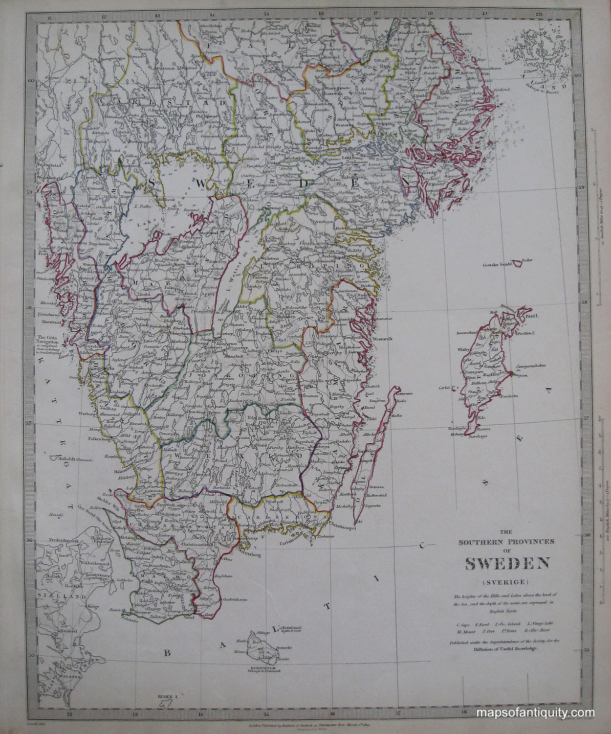 Antique-Map-Southern-Provinces-of-Sweden