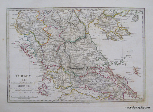 Antique-Hand-Colored-Map-Turkey-II-Containing-the-Northern-part-of-Greece-Europe-Turkey-1829-SDUK/-Society-for-the-Diffusion-of-Useful-Knowledge-Maps-Of-Antiquity