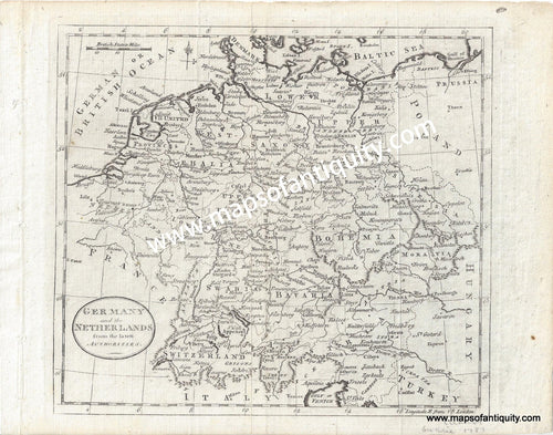 Black-and-white-antique-map-Germany-and-the-Netherlands-from-the-Latest-Authorities-Europe-Germany-c.-1787-Guthrie-Maps-Of-Antiquity
