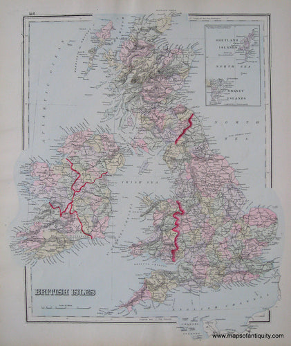 Antique-Map-British-Isles-Europe