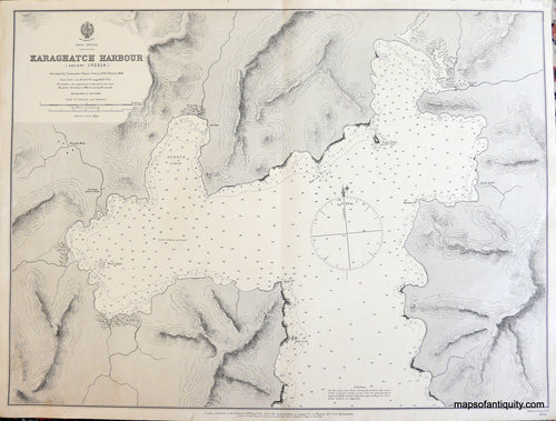 Antique-Nautical-Chart-Karaghatch-Harbour-Europe-Turkey-1891-British-Admiralty-Maps-Of-Antiquity