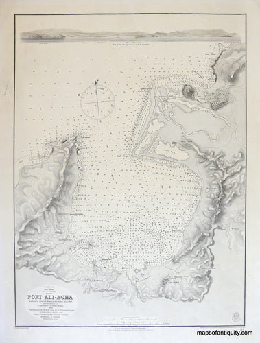 Antique-Nautical-Chart-Port-Ali-Agha-Europe-Turkey-1882-British-Admiralty-Maps-Of-Antiquity