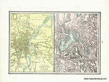 Load image into Gallery viewer, 1892 - Madrid, Spain, Verso:  Belfast, and  Lakes of Killarney, Ireland - Antique Map
