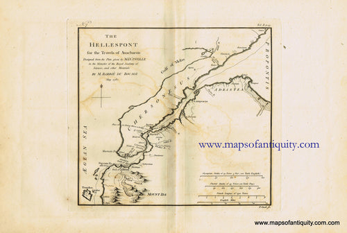 Antique-Black-and-White-Map-The-Hellespont-Greece-Europe-Greece-1791-Barbie-du-Bocage-Maps-Of-Antiquity
