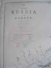 Load image into Gallery viewer, 1860 - Russia in Europe - Antique Map
