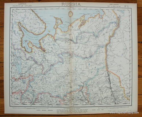 printed-color-Antique-Map-Russia-Sheet-Two-of-Nine-Europe-Russia-1883-Letts-Maps-Of-Antiquity