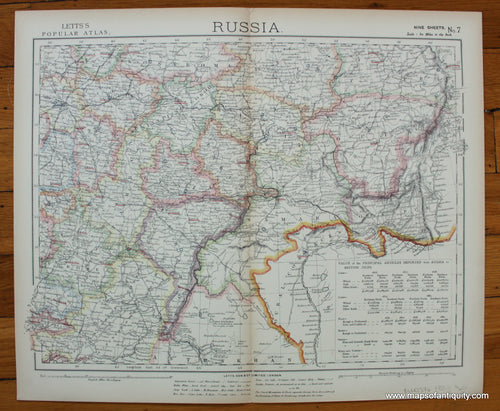 printed-color-Antique-Map-Russia-Sheet-Seven-of-Nine-Europe-Russia-1883-Letts-Maps-Of-Antiquity