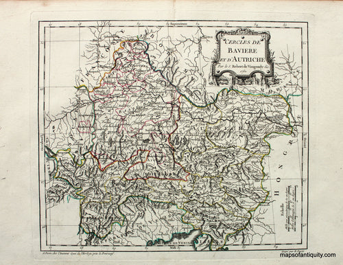 Antique-Hand-Colored-Map-Germany-Bavaria-Austria-Europe-Germany-1762-Robert-de-Vaugondy-Maps-Of-Antiquity
