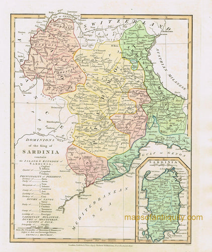 Antique-Hand-Colored-Map-Dominions-of-the-King-of-Sardinia-Europe-Italy-1827-Wilkinson-Maps-Of-Antiquity