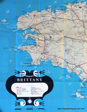 Load image into Gallery viewer, 1947 - Brittany, France - Antique Map
