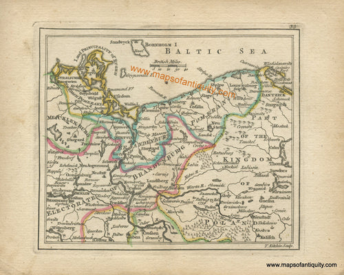 Antique-Hand-Colored-Map-Part-of-Germany-part-3-feat.-Poland-Europe-Germany-1761-Dury-Maps-Of-Antiquity