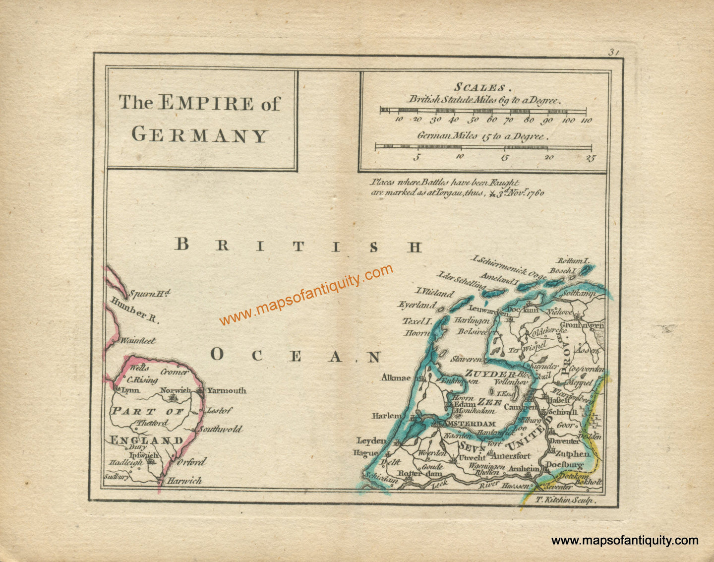 Antique-Hand-Colored-Map-The-Empire-of-Germany-part-1-feat.-Netherlands-Europe-Germany-1761-Dury-Maps-Of-Antiquity