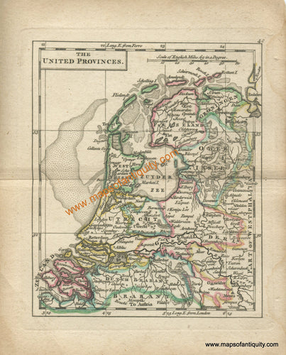 Antique-Hand-Colored-Map-The-United-Provinces-Europe-Netherlands-1761-Dury-Maps-Of-Antiquity