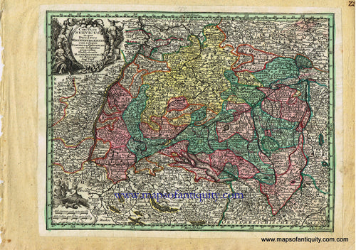 Antique-Hand-Colored-Map-Circulus-Suevicus-in-quo-ducatus-Wirtenbergensis-Europe-Germany-1749-Seutter-Maps-Of-Antiquity