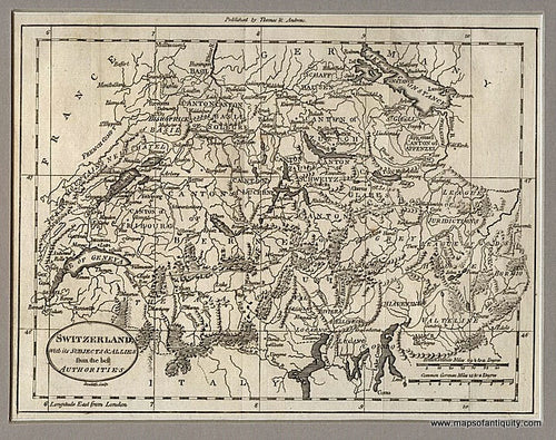 Black-and-White-Antique-Map-Switzerland-With-its-Subjects-&-Allies-from-the-best-Authorities-Europe-Switzerland-1796-Morse-Maps-Of-Antiquity