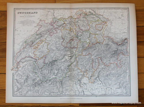 Antique-printed-color-Map-Switzerland-and-the-Alps-of-Savoy-&-Piedmont.-Europe-Switzerland-1881-Johnston-Maps-Of-Antiquity