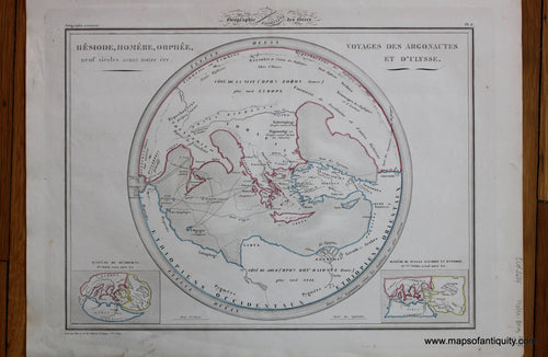 Antique-Hand-Colored-Map-Geographie-primitive-des-Grecs-Europe-Greece-&-the-Balkans-1846-M.-Malte-Brun-Maps-Of-Antiquity