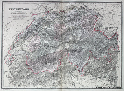 Antique-Hand-Colored-Map-Switzerland-and-the-Alps-of-Savoy-&-Piedmont.-Europe-Switzerland-1887-Bradley-Maps-Of-Antiquity