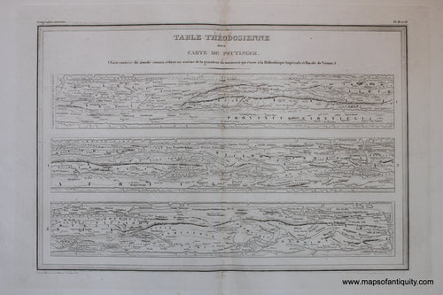 Antique-Hand-Colored-Map-Table-Theodosienne-dite-Carte-de-Peutinger-Europe-Europe-General-1846-M.-Malte-Brun-Maps-Of-Antiquity