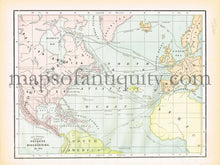 Load image into Gallery viewer, 1894 - Europe, verso: Europe showing the general directions of the Barbarian inroads of the fall of the Roman Empire, Map showing routes of the voyages and Discoveries 861-1685 - Antique Map
