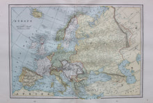 Load image into Gallery viewer, Antique-Printed-Color-Map-Europe-verso:-Europe-showing-the-general-directions-of-the-Barbarian-inroads-of-the-fall-of-the-Roman-Empire-Map-showing-routes-of-the-voyages-and-Discoveries-861-1685-Europe--1894-Cram-Maps-Of-Antiquity
