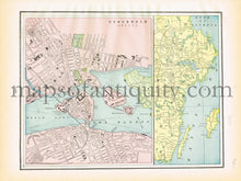 Load image into Gallery viewer, 1894 - Belgium and The Netherlands, verso: Stockholm (Sweden), Gulf of Bothnia, and Brussels (Belgium) - Antique Map
