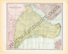 Load image into Gallery viewer, 1894 - Turkey In Europe, Greece, Roumania, Servia &amp; Montenegro, Verso: City map of Constantinople - Antique Map
