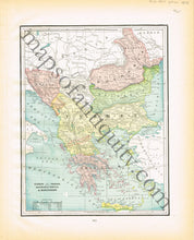 Load image into Gallery viewer, Antique-Printed-Color-Map-Turkey-In-Europe-Greece-Roumania-Servia-&amp;-Montenegro-Europe-Turkey-Greece-Romania-Serbia-Montenegro-1894-Cram-Maps-Of-Antiquity
