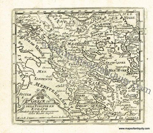 Antique-Black-and-White-Map-Grece-ou-Partie-Meridionale-de-la-Turquie-en-Europe-(Greece-and-Turkey-in-Europe)-Europe-Greece-&-the-Balkans-1725-De-Aefferden-Maps-Of-Antiquity