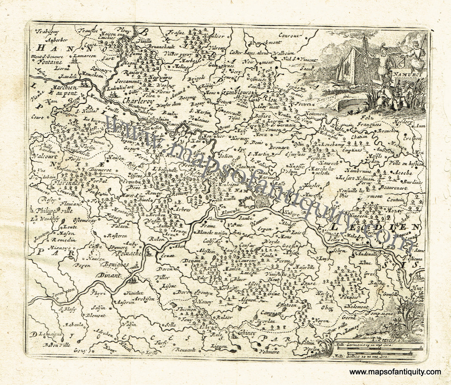 Antique-Black-and-White-Map-Namurci-(Part-of-Belgium)-Europe-Belgium-1725-De-Aefferden-Maps-Of-Antiquity