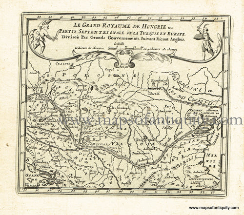 Antique-Black-and-White-Map-Le-Grand-Royaume-de-Hongrie-ou-Partie-Septentrionale-de-la-Turquie-en-Europe-(The-Balkans)-Europe-Hungary-1725-De-Aefferden-Maps-Of-Antiquity