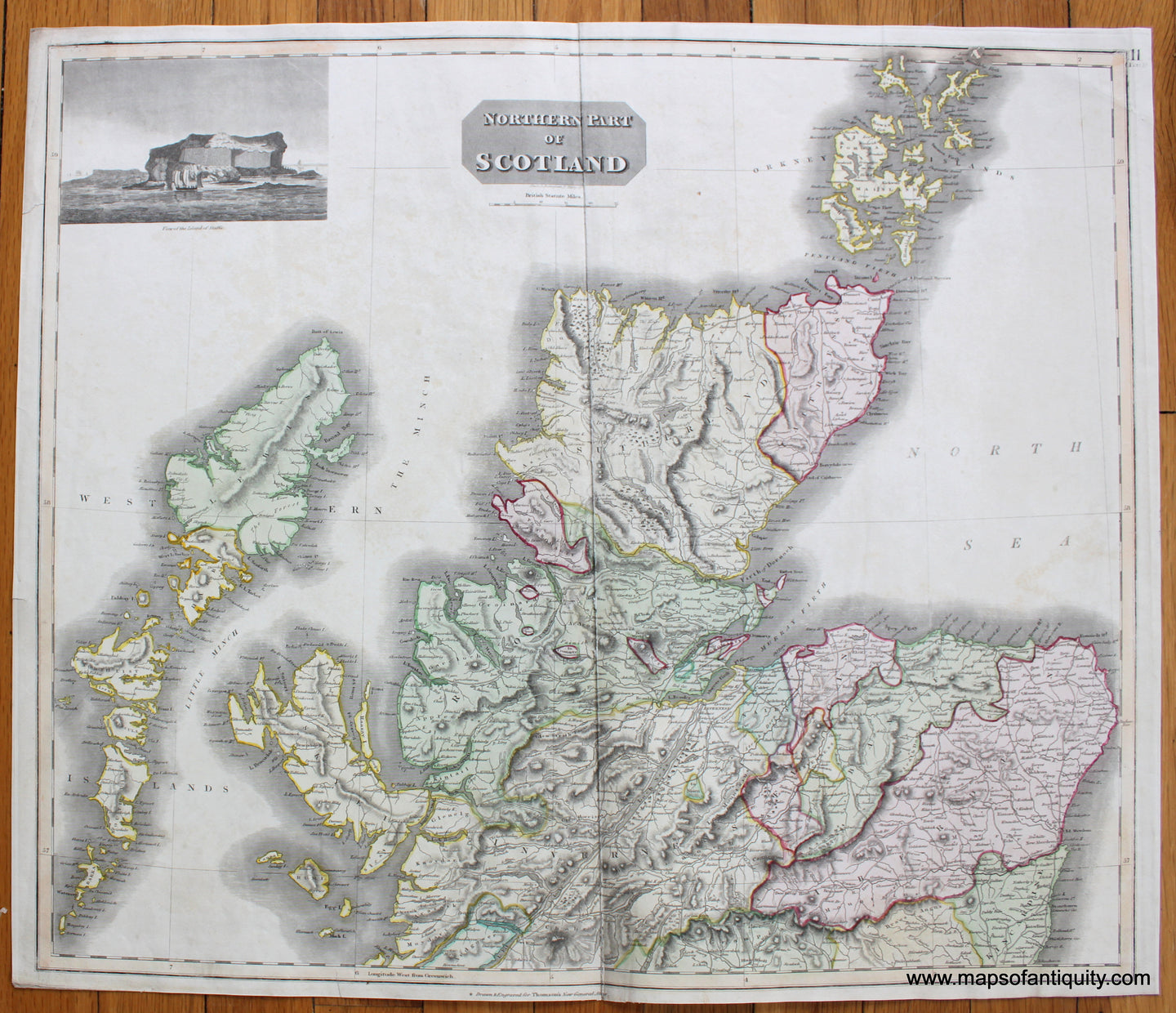 Antique-Map-Northern-Part-of-Scotland-Thomson-1815-1810s-1800s-Early-19th-Century-Maps-of-Antiquity